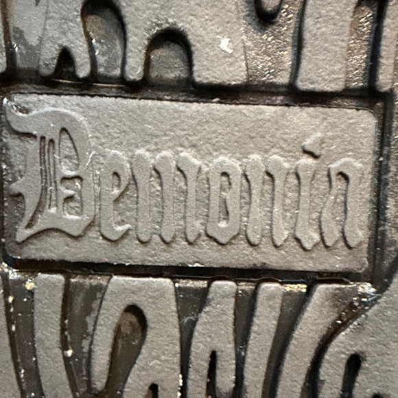 Demonia Black Platform Buckle Boots Size 8 - Picture 2 of 9